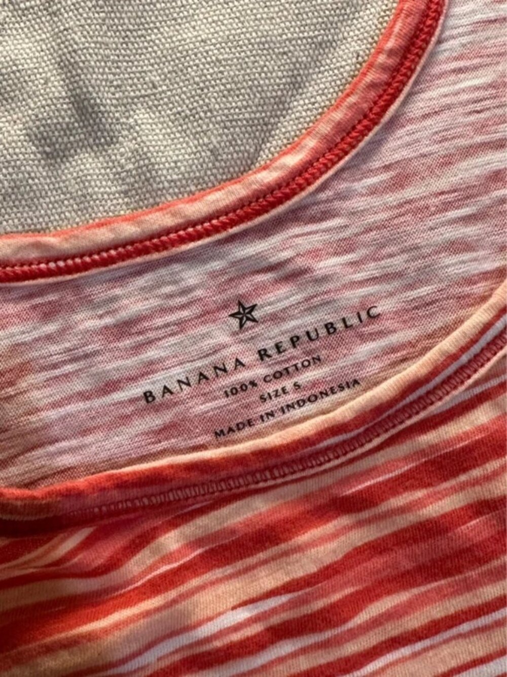 Banana Republic 100% cotton Striped Tank - Picture 3 of 5